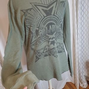 Billabong long sleeve t-shirt soft green size L